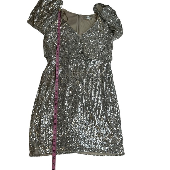 Eliza J Silver Sequined Dress - Picture 12 of 15